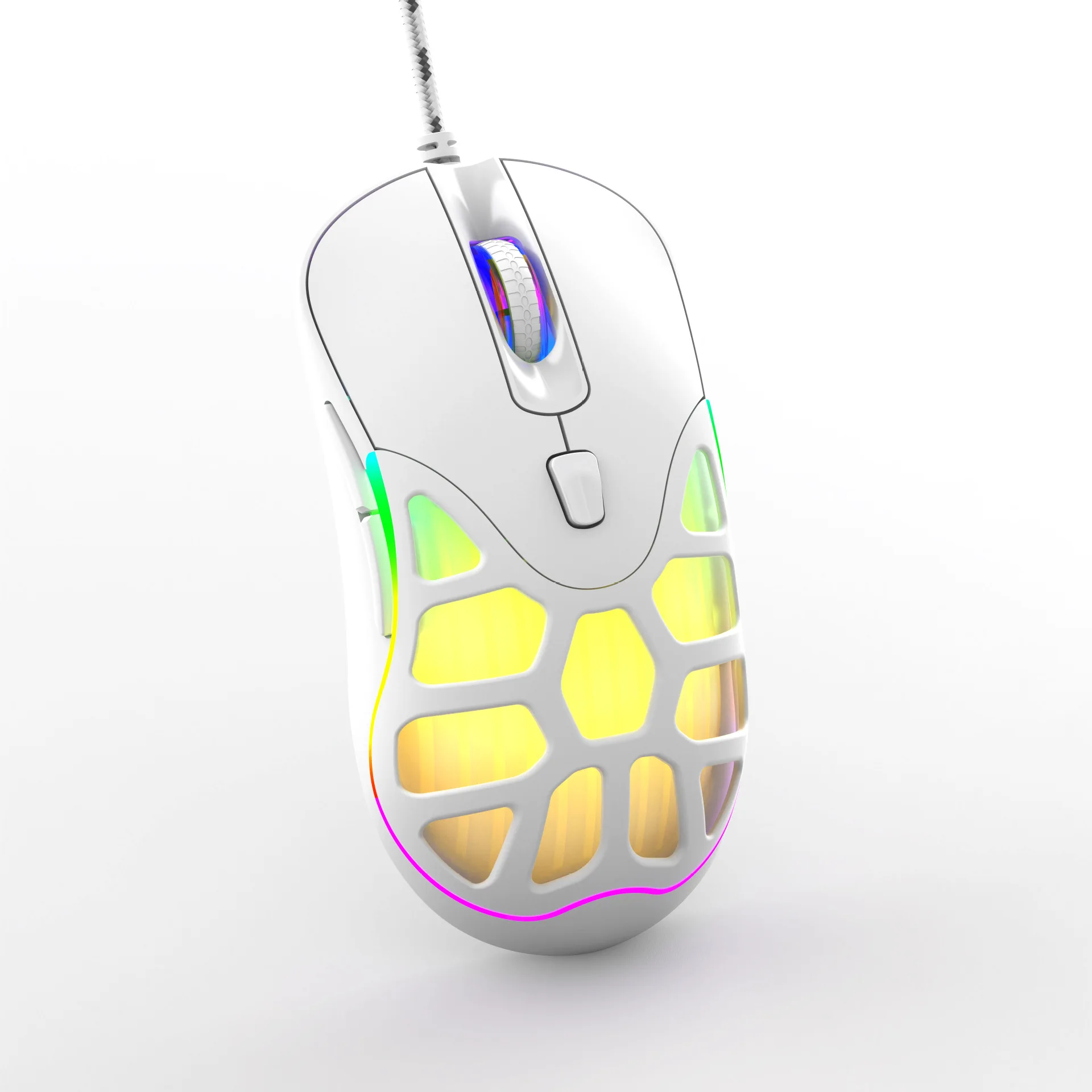 Private Mold Honeycomb Hollow‑Out Lightweight Gaming Mouse RGB Marquee Dynamic Lighting Macro Programmable Function mouse