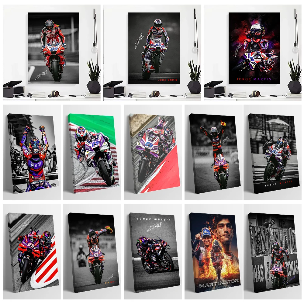 Jorge Martin MotoGp Posters Canvas Wall Arts Personalized Pictures Printing for Fans Room Decoration Aesthetics Home Decor Items