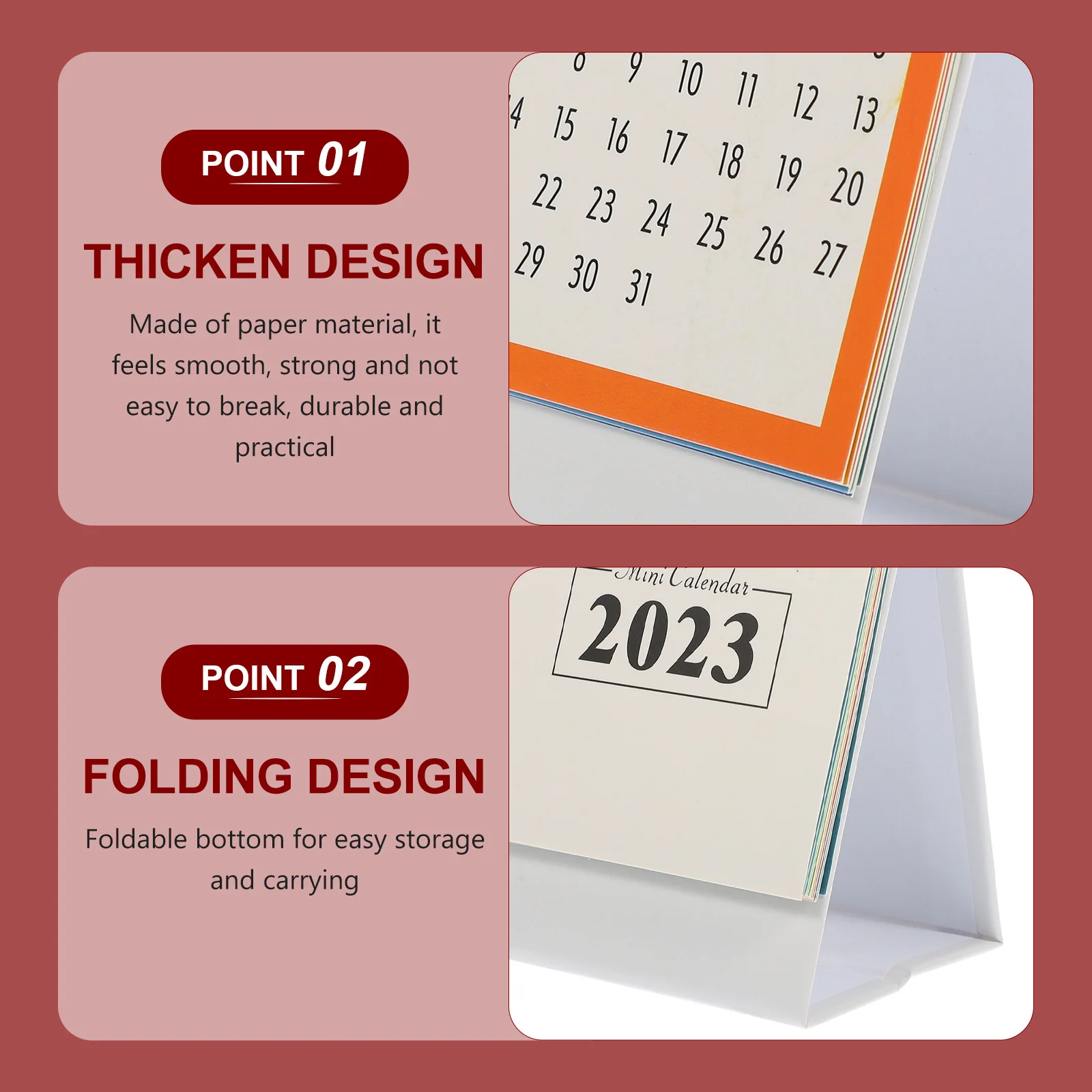 

Маленький настольный календарь 2023, английский дизайн, мини-настольный календарь, настольный органайзер для заметок, простой стиль, офисный планировщик для учебы