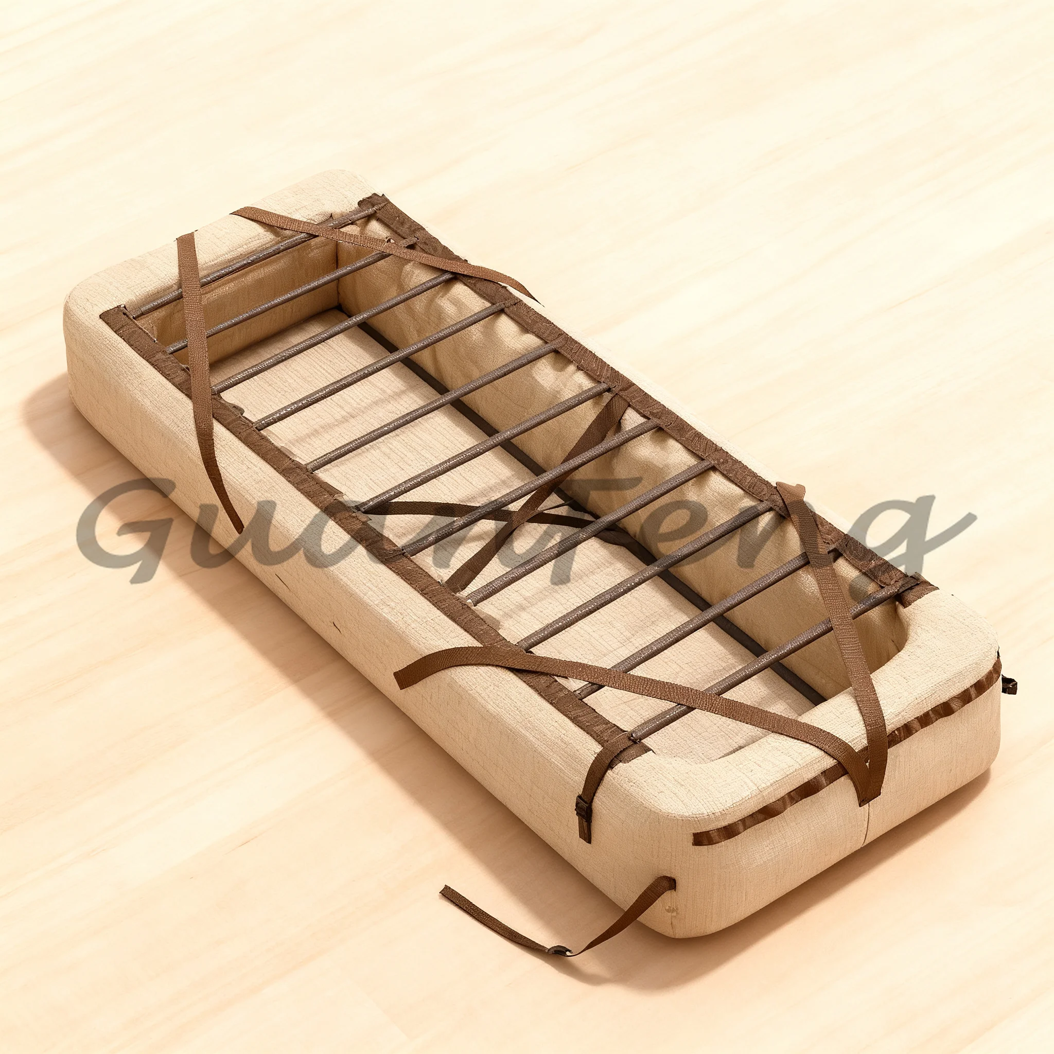 Foldable Single Raised Air Bed Stand, Modern Camping Guest Bed Frame, Mattress & Pump Excluded