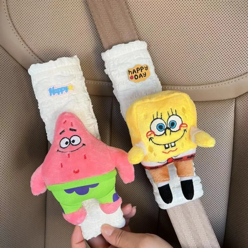 Funda Universal para cinturón de seguridad de Bob Esponja, Protector para cinturón de seguridad de coche, accesorios interiores, Patricio, Estrella