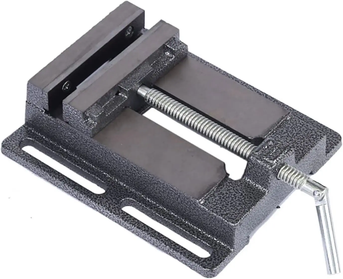 Multi-Size 2.5-6 Inch Industrial Bench Vise with Fixed Base for Precision Drilling Press and Woodworking Applications