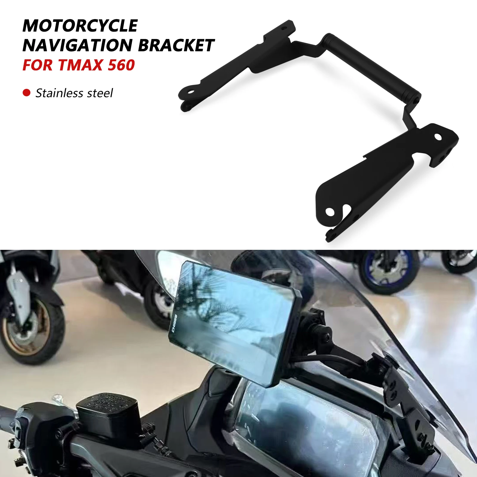 

For TMAX 560 2025 T-max 560 TECH MAX 2025 Motorcycle Phone Extension Holder Stand GPS Navigation Bracket Cellphone Bracket