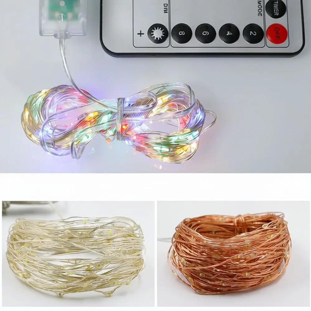 Fairy LED String Lights USB Powered Remote Control Copper Wire Lamp For Holiday Wedding Christmas Garden Home Decorative