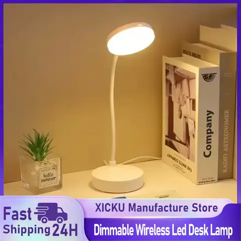 LED Table Lamps 3Levels Dimmable Wireless Led Desk Lamp Touch Night Light USB Rechargeable Touch Lamp For Room Study Office