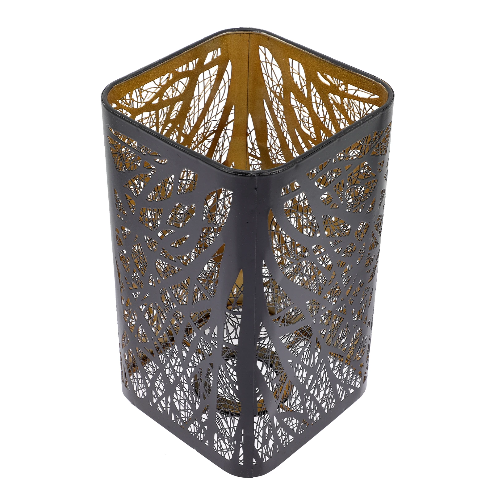 

Wrought Iron Lampshade Black Gold Square Cut Tree Design Pendant Lamp Shades for Table Floor Lighting Cover