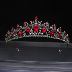 Vintage Crystal Tiara Crown Headbands For Women Girls Rhinestone Pageant Prom Diadem Wedding Bridal Hair Jewelry Accessories