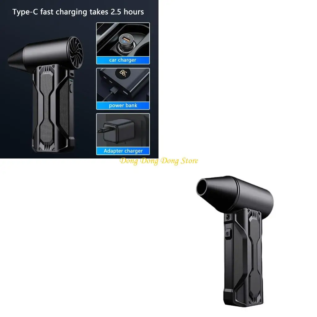 

4XBA Rechargeable Air Duster 130000RPM Wet Dry Blower for Home and Car Cleaning