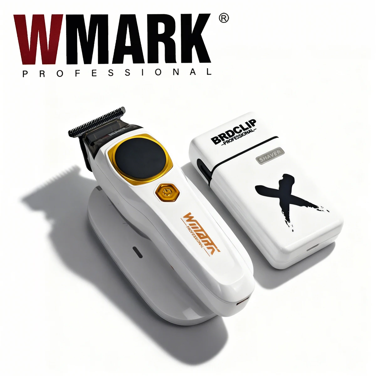 

WMARK NG-8204 7500-8000 об/мин, двухскоростная регулировка, база с беспроводной зарядкой, машинка для стрижки волос, лезвие DLC, триммер для волос FK701, электробритва
