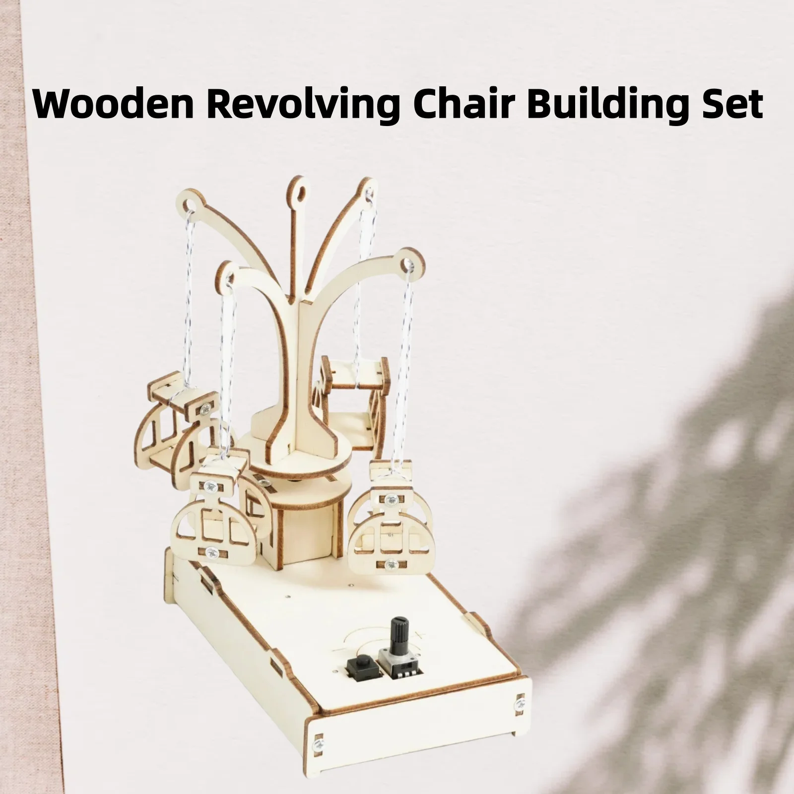 

Science Toy Experiment Kits Wooden Revolving Chair Building Set Rotating flying chair for Kids Teens Ages 8 9 10 11 12 Years Old
