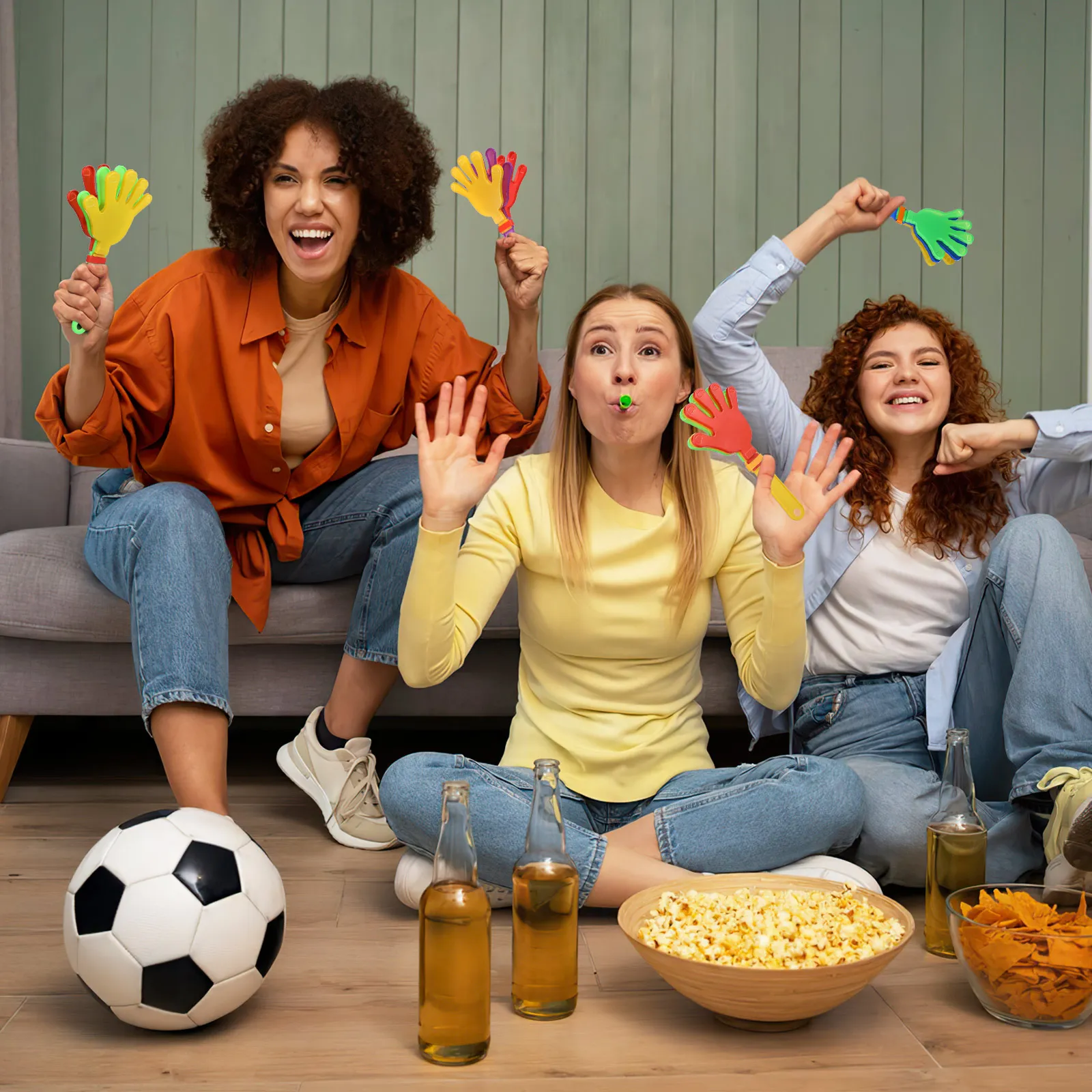 

20Pcs Clapping Device Lightweight Grip Strong Noise Party Club Events Hands Clap Plastic Clapping Device