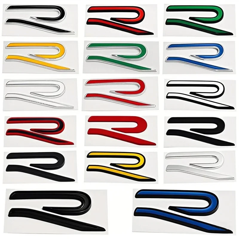 

VW 2026 Hot New R Emblem Car Metal Body Tail Trunk Sticker Car Grill Badge Emblem For Volkswagen VW GTI Rline Polo Golf MK8 Toua