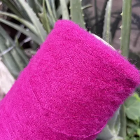 Rose Red Soft Plush High Proportion 43% Wool 14% Alpaca Yarn Hand-knitted Crochet Mohair Yarn Sweater Scarf Thread 250g X5607