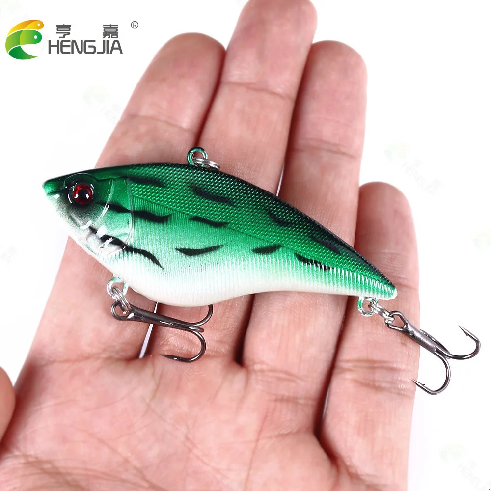 Fishing Gear VIB Lure Bait Trout Bass Predatory Fish Bait Laser Stamping Plastic Fishing Bait Dying Shake Vibration Temptation