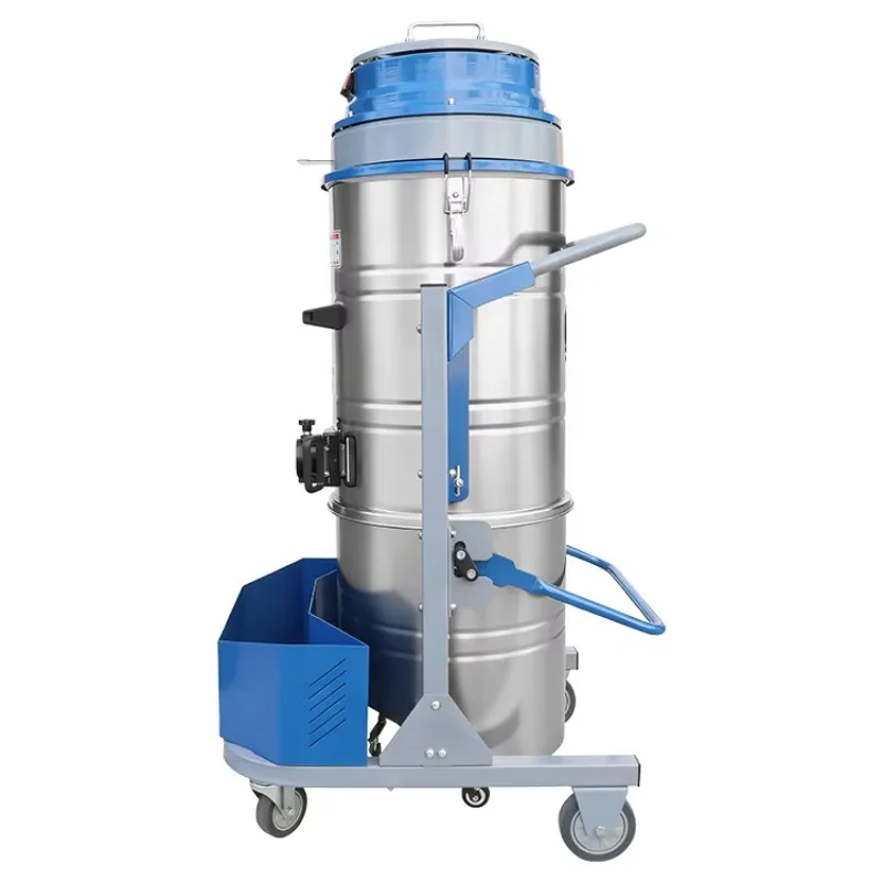 

140L New Electric Single-Phase 3-Motor Cyclone Industrial Vacuum Cleaner Industrial Vacuum Cleaner On Metal Trolley