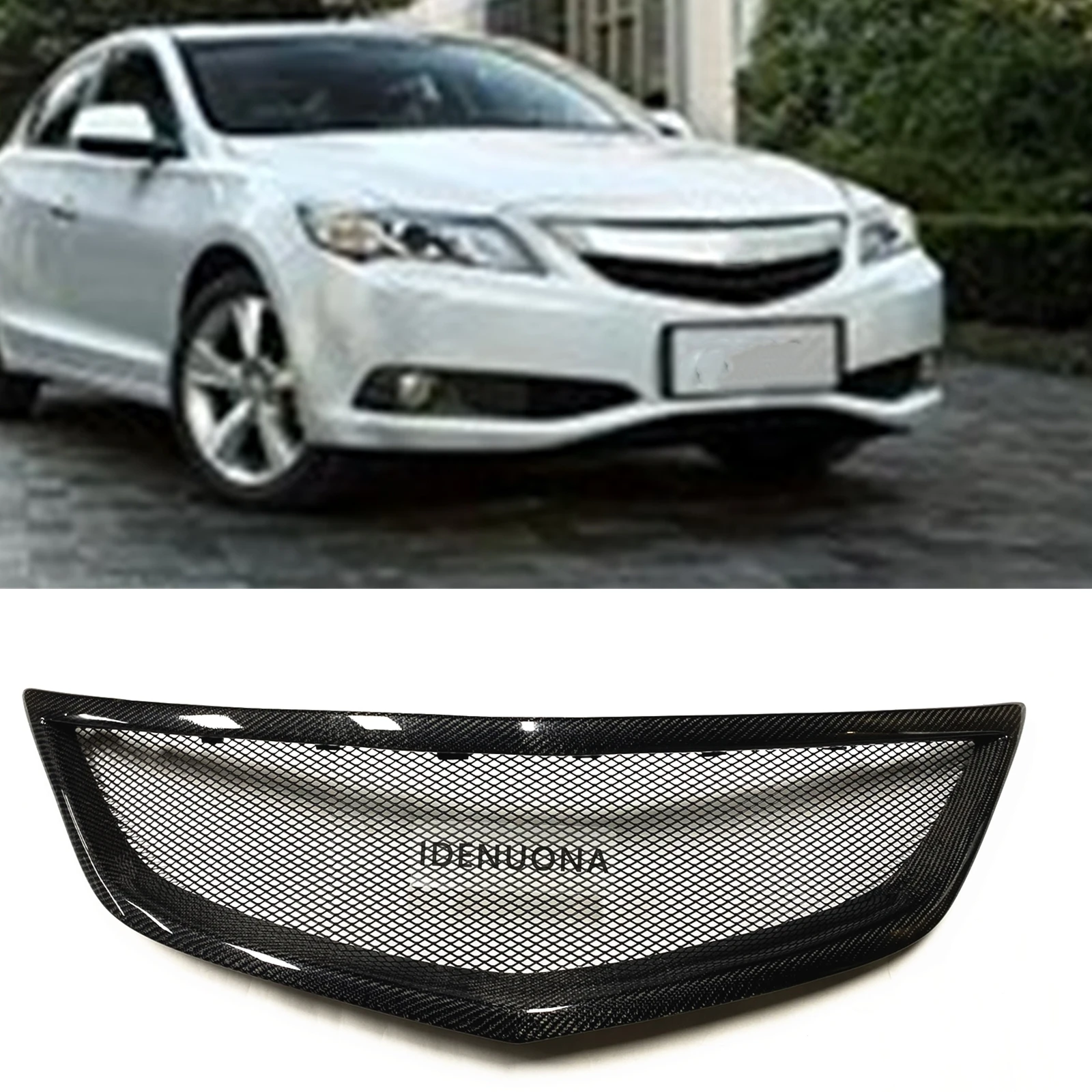 

Car Front Grille Racing Grill Upper Bumper Hood Vent Mesh Grid Honeycomb Style For Acura ILX 2013-2015