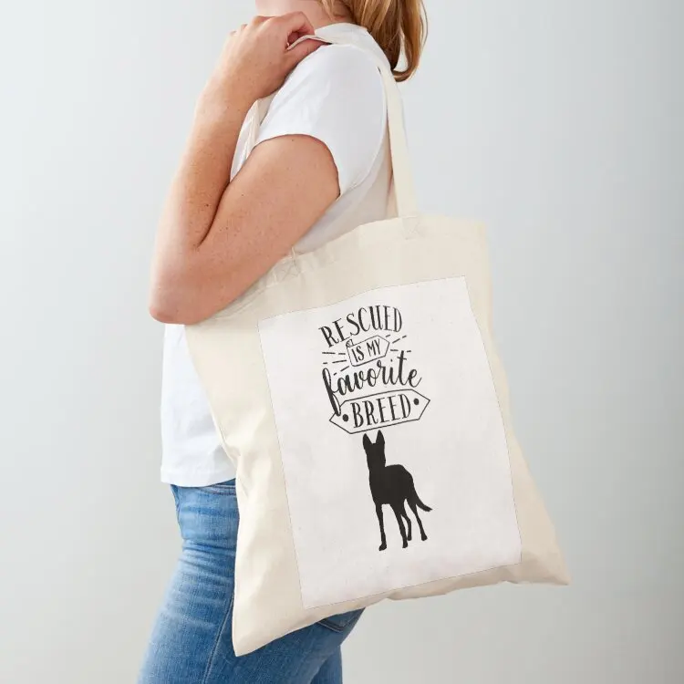 

Rescue is my Favorite Breed Tote Bag reusable shopping bag Handbags Women's bag the tote