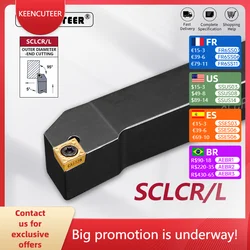 SCLCR0808/1010/1212/1616/2020/2525 External Turning Tool SCLCR SCLCL Lathe Bar Turning Holder CNC Cutting Tool Cutter Bar