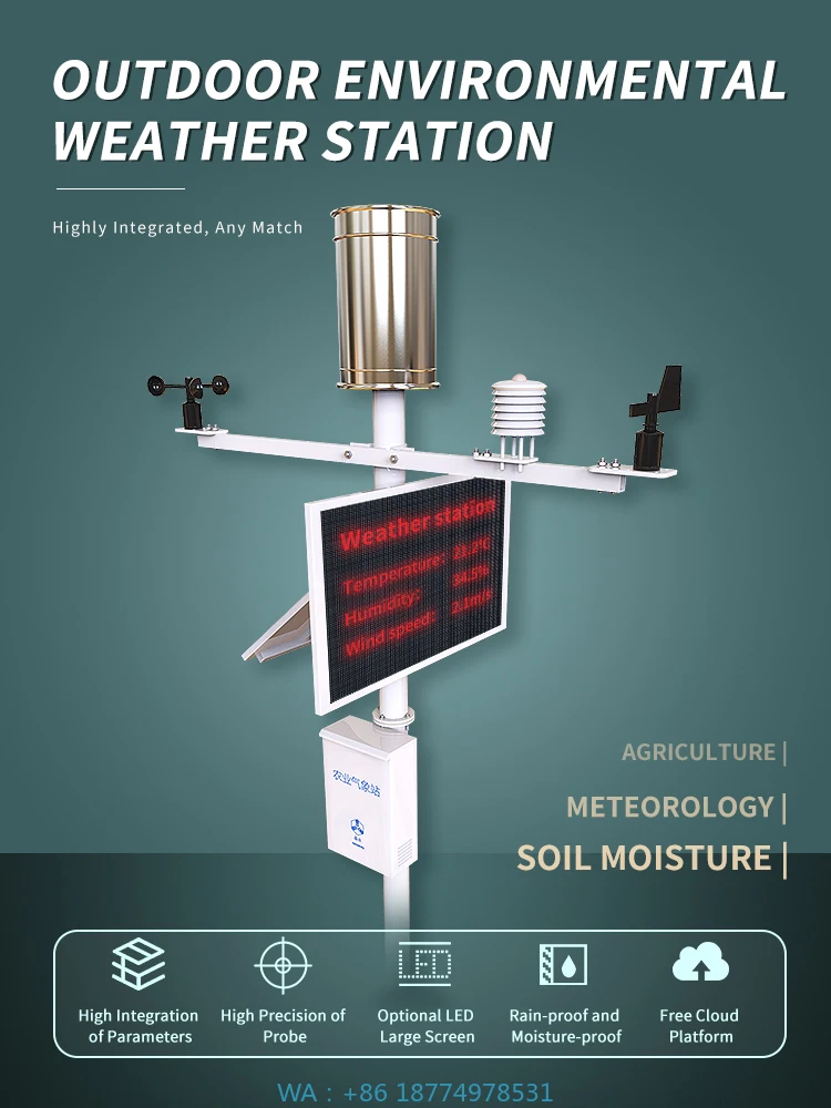 

with Soil, Wind, Rain, Temp & PARPrecision Agriculture Weather Station Kit Multi-Sensor Solution