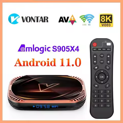 Android 11.0 TV Box Amlogic S905X4 VONTAR X4 Update From X3 4GB 32GB 64GB 128GB 1000M Dual Wifi AV1 8K Android 11 Media Player
