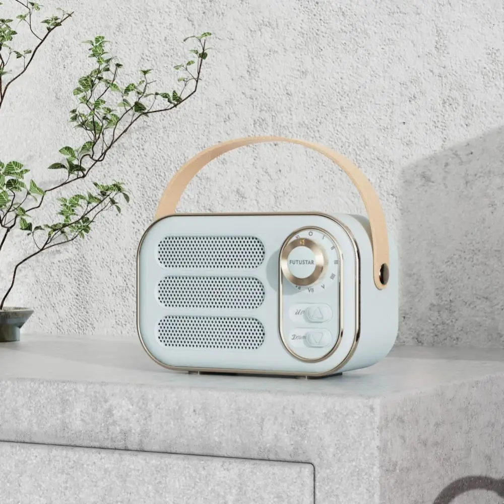 Retro Clássico Bluetooth-Compatível Speaker, Music Player, Estéreo, Decoração portátil, Mini alto-falantes, Viagem