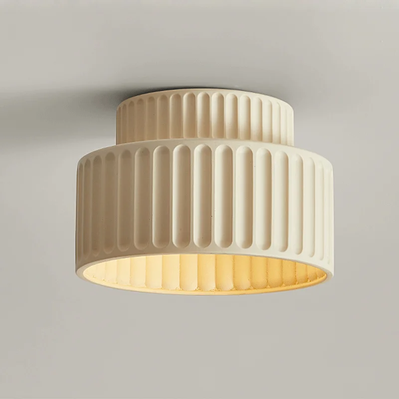 

Japanese Beige Green Balcony Ceiling Light Corridor Cloakroom Nordic Cream LED Chandelier Lamp Designer Premium Lighting
