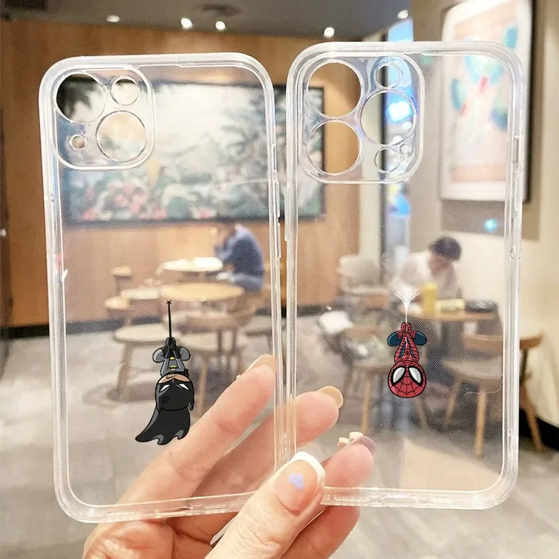 Cartoon Marvel Spider Man Inverted Spider Web Phone Case For iPhone16 15 14 13 12 11 ProMax XR XSMax 7 8Plus MINI Y2K Cool Cover - náhled 4