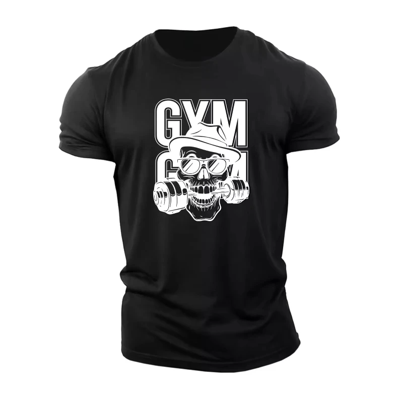 

Men's Horror Skull Gym Workout T-Shirt Men Women Short Sleeve Cotton Tees Summer Sports Tops Trend Brand T-shirt Men's Clothing