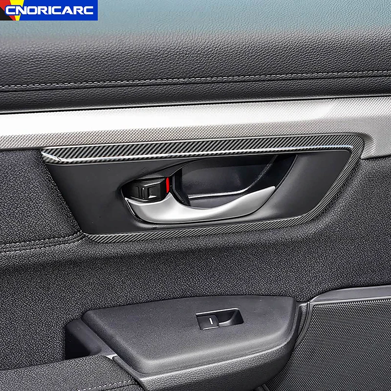 

Цветная дверная ручка из углеродного волокна, декоративная накладка для Honda CRV 2017-2021, автомобильный Стайлинг, аксессуары для интерьера