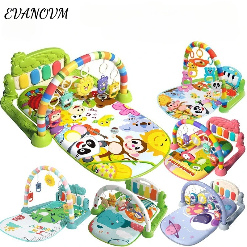 

Детская подставка для фитнеса, музыкальные игры, игрушки для занятий в тренажерном зале, одеяло для ползания на фортепиано, педаль, игровой блокнот, раннее образование, подарки для новорожденных 0-36 месяцев