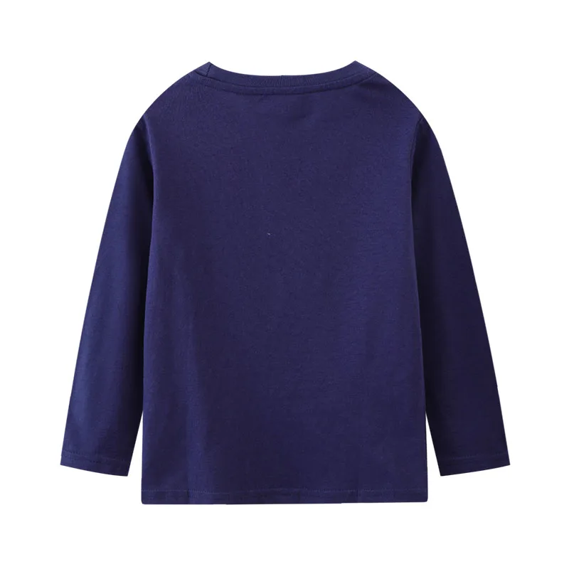 Little maven Autumn Luminous Cartoon Dinosaurs Long Sleeves T-shirts Cotton Tops Boys Kids Clothes Children's Clothing