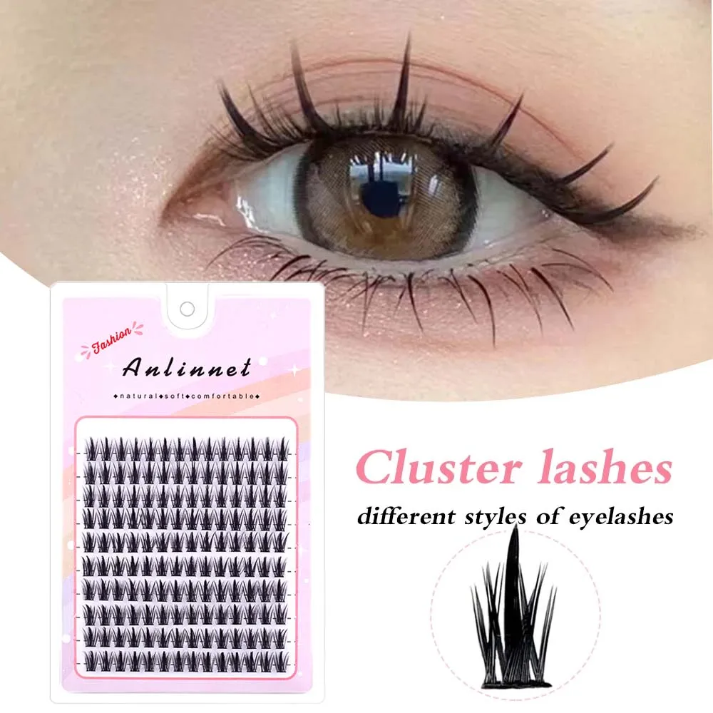 140 clusters label false eyelashes Soft lash clusters eyelashes makeup tools Single cluster grafting eyelash extension cosmetics