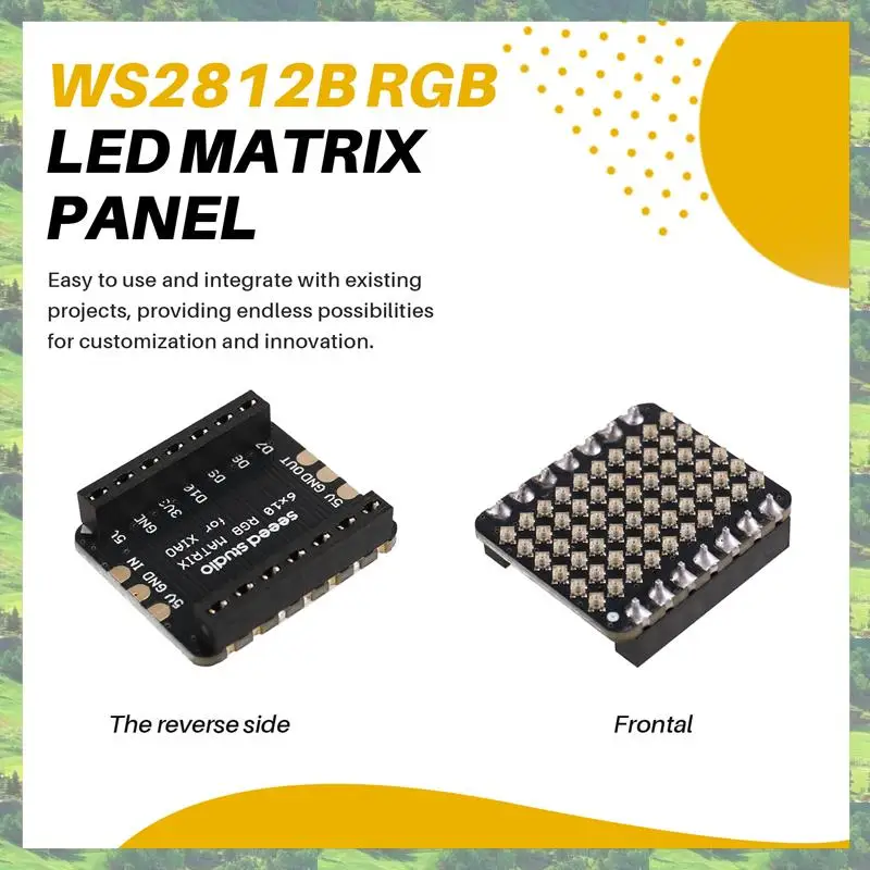 

A59Z-WS2812B LED Matrix Panel Programmable Pixel Display For Seeedstudio-XIAO DIY Lighting Projects XIAO-6X10-RGB-Matrix