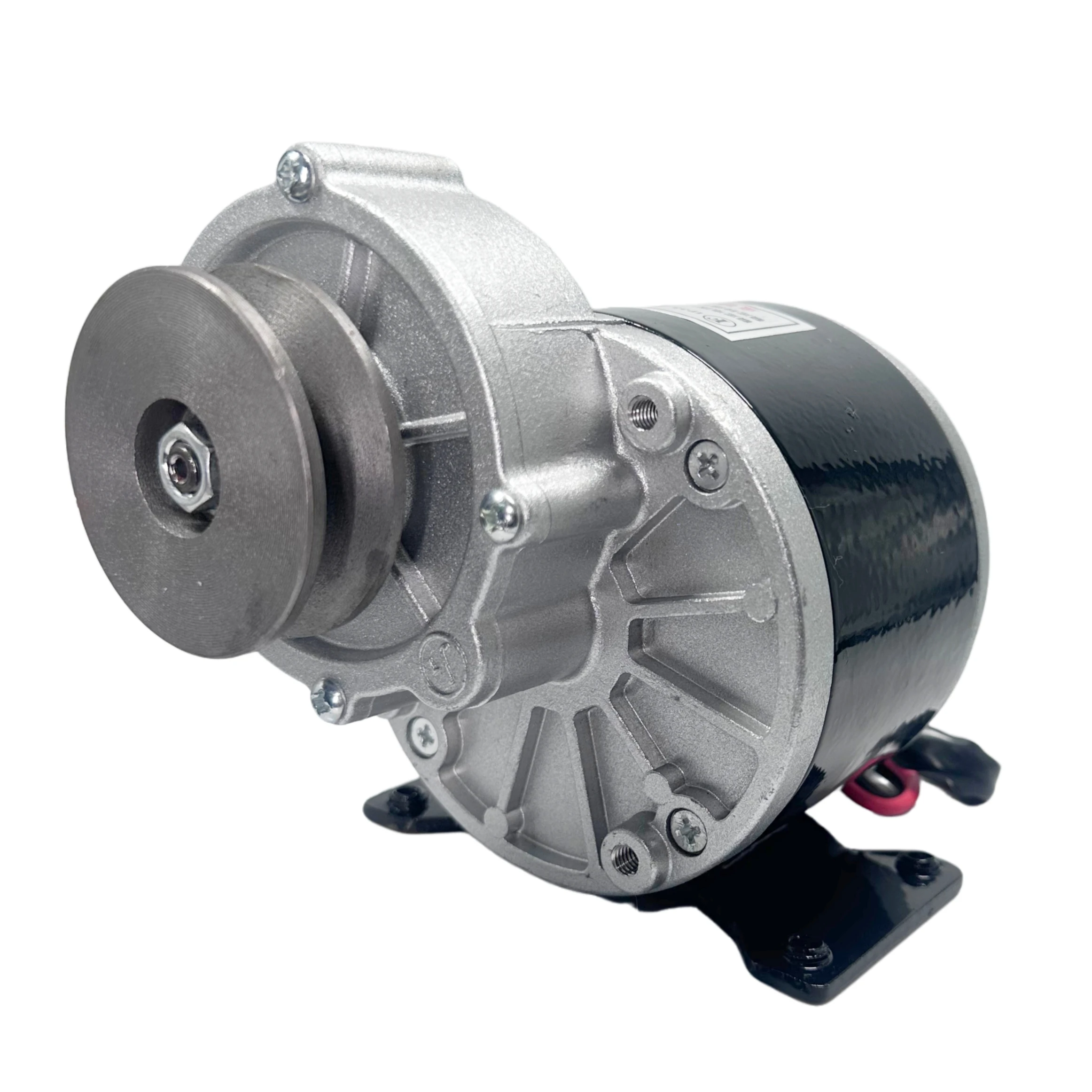 Silnik szczotkowy DC z przekładnią, 250W, 12V 24V 36V, z kołem pasowym, sterowanie silnikiem szczotkowym, silnik szczotkowy prądu stałego z magnesami trwałymi.
