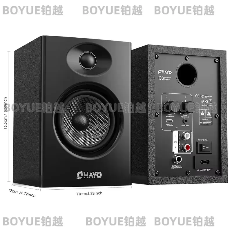 60W Bluetooth 5.3 Computer Speakers Stereo Soundbar for PC Laptop Gaming Music Desktop Audio System with Aux RCA Input