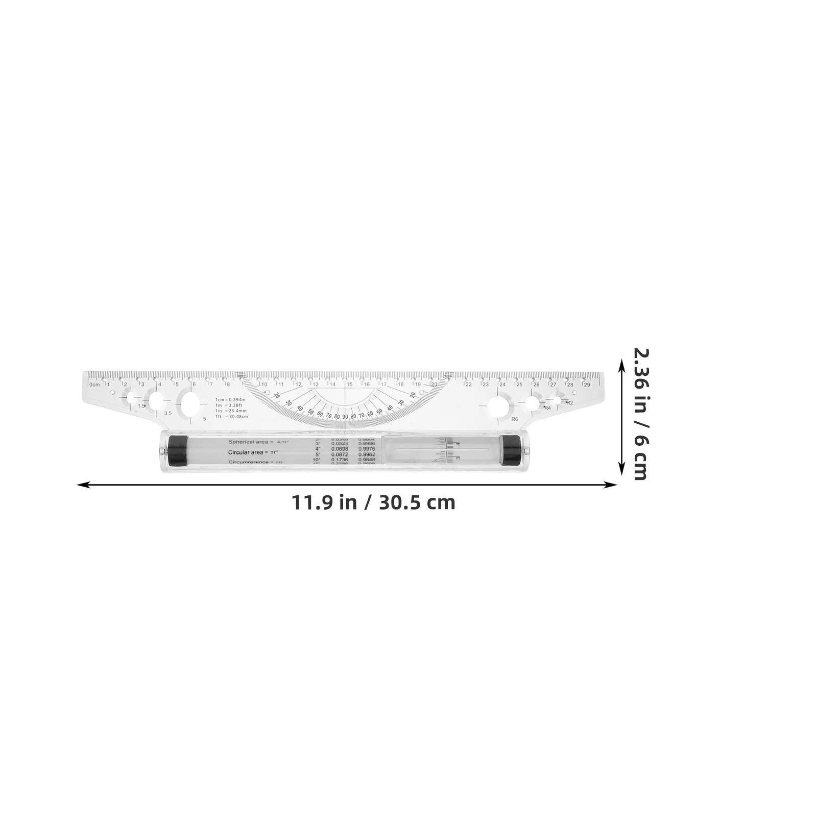 Multifunctional Drawing Parallel Ruler Plastic Roller Ruler Accurate Measuring Tool for Engineers Students Drafting Design