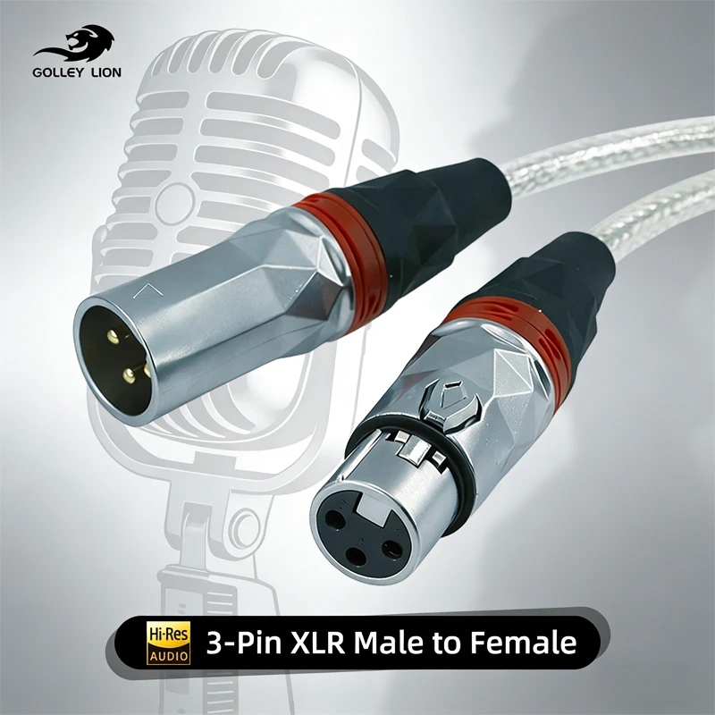 3-Pin XLR Male to Female Extension Cable Anti-Interference – Live Sound for Mic/Guitar Amplifier