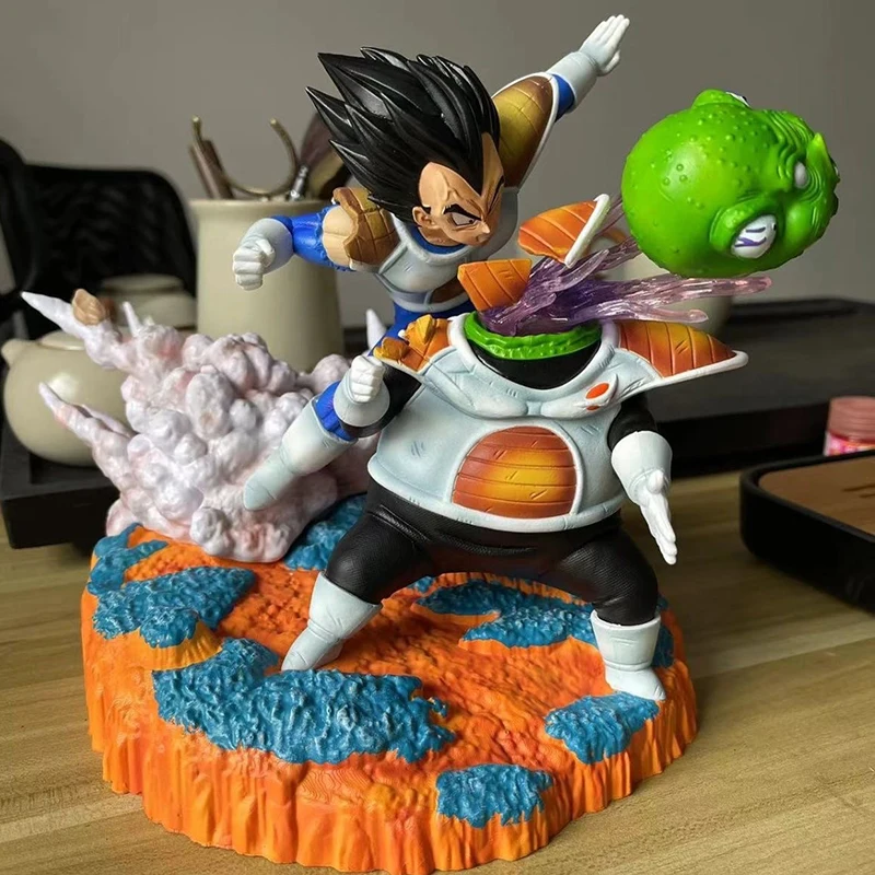 

21cm Anime Dragon Ball Z Figure Gk Vegeta Figure VS Guldo Figurine PVC Battle Model Desktop Ornaments Collectible Toy Doll Gifts