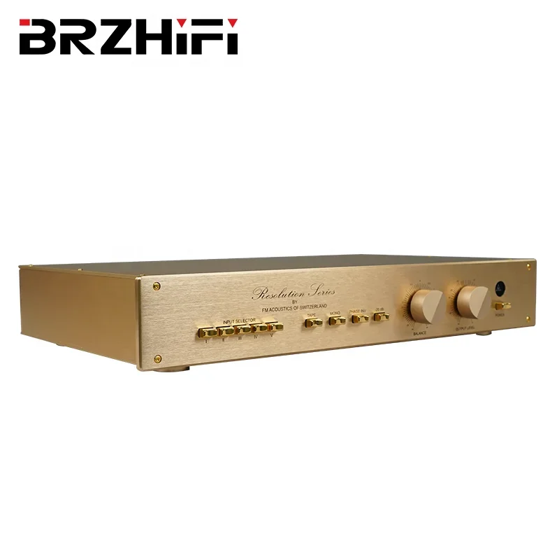 Classic Gold Clone FM255 HiFI High Power Audio Preamp Stereo Preamp Home Speaker Audio System