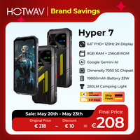[Ship From DE] HOTWAV Hyper 7 5G Rugged Phone Dimensity 7050 10800mAh 280lum Camping Light Smartphone 8GB 256GB Cellphone