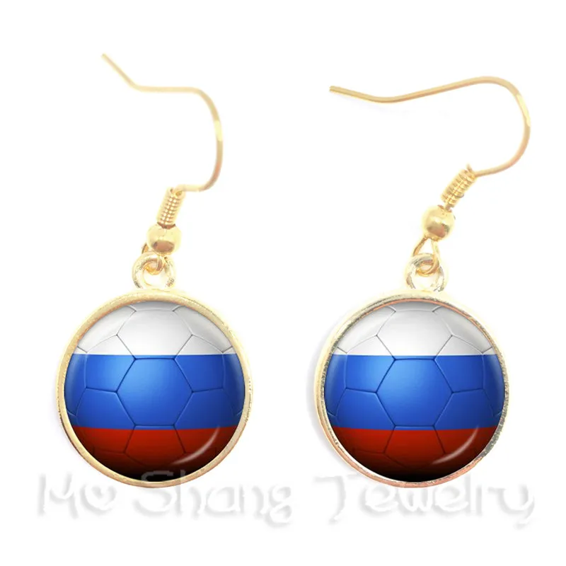 Panama/Australia/Egypt/Argentina/Russia/Germany National flag Base Ball Fans Sports Fans Lover Jewelry Titan Cup Earrings