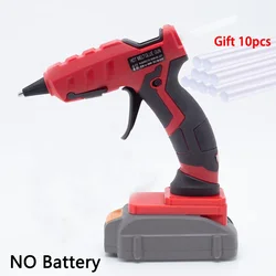 Cordless Hot Melt Glue Gun for Worx 6pin 18V 2.0ah Lithium Battery w/10pcs Glue Stick Hot Melt Welding Crafts DIY（NO Battery )