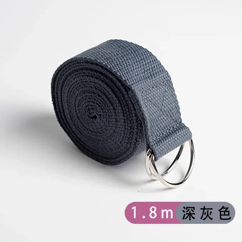 1.8mx3.8cm Yoga Strap Durable Cotton Exercise Straps Adjustable D-Ring Buckle Gives Flexibility for Yoga Stretching Pilates