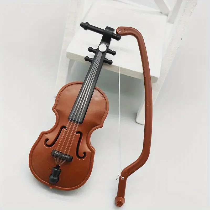 Mini Wood Grain Violin Ornaments and Miniature Models, Mini Violins, Mini Musical Instruments, Doll House Models, Home Decor