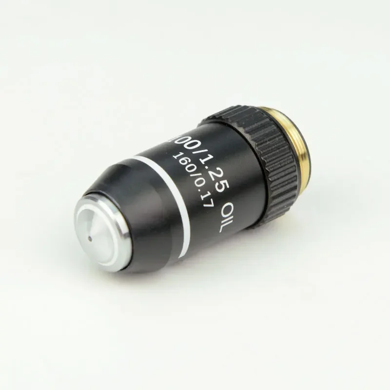 

DIN45mm Oil 100X Achromatic Objective Lens 195 100X/1.25 160/0.17 Objectives for Biological Microscope