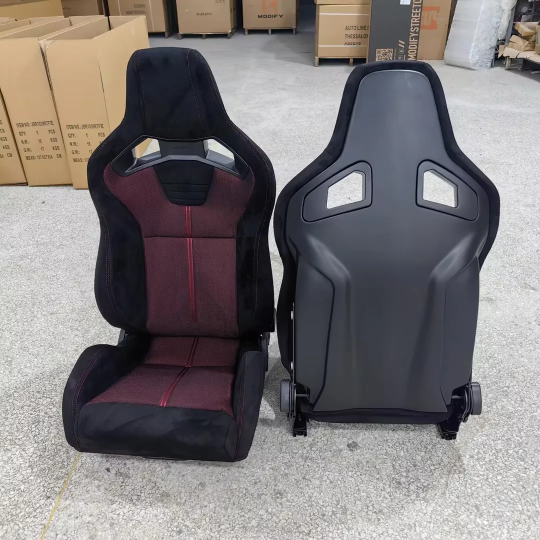 

Спортивные сиденья JBR1039RTF: Модифицированные гоночные ковшеобразные сиденья из ПВХ с кожаной отделкой и карбоновым волокном, черные