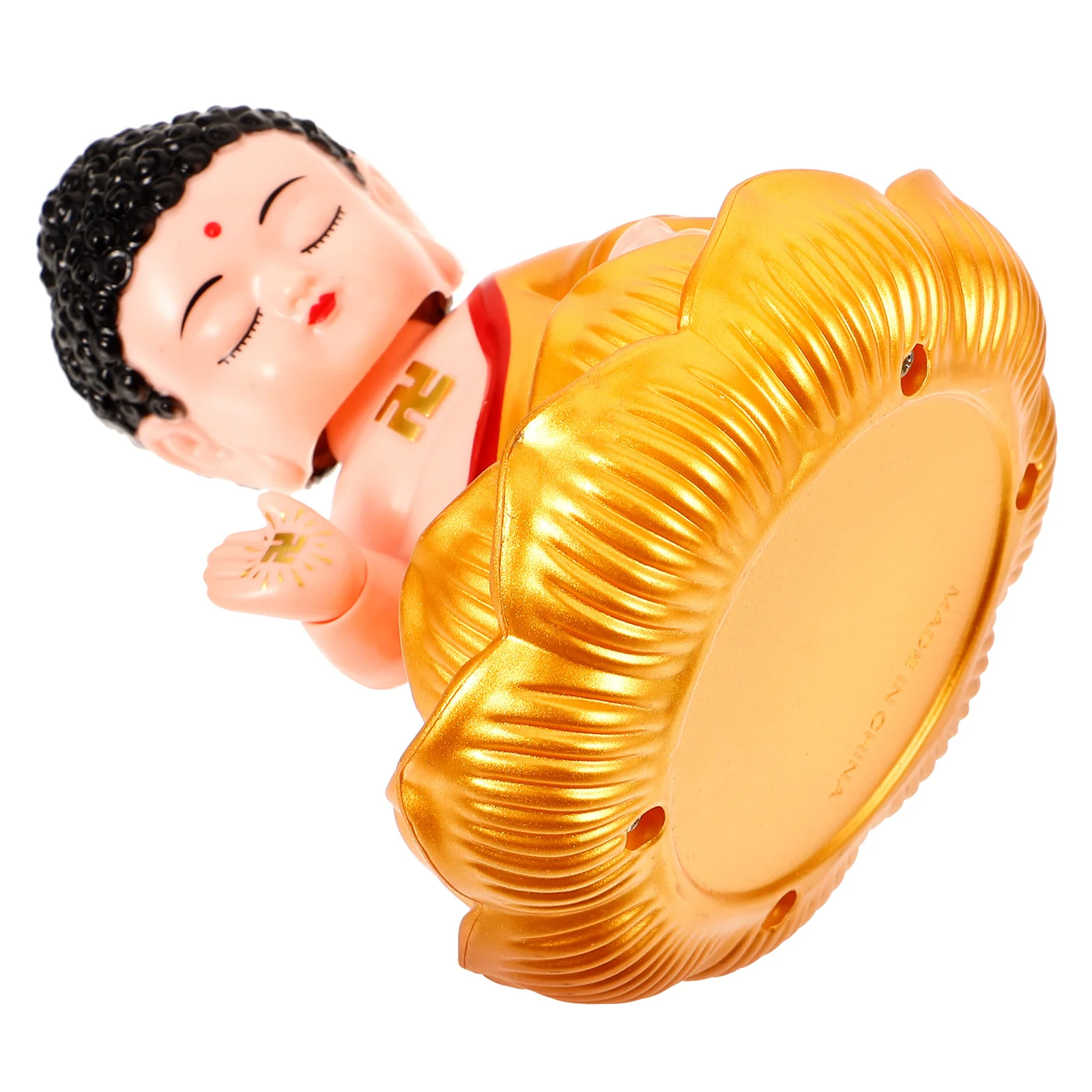 الذهب رداء بوذا تمثال تعمل بالطاقة الشمسية سطح المكتب ديكور للمنزل لوحة سيارة داخلي منضدية زخرفة خمر نمط حرفة صغيرة