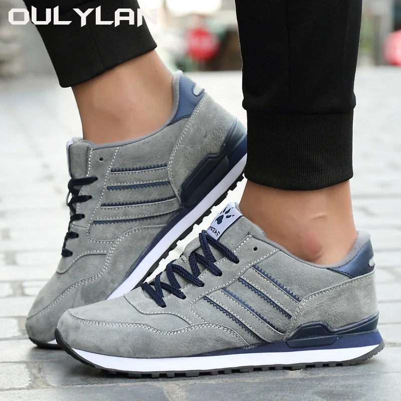 

Oulylan 2024 New Fashion High Quality Men's Sneakers Leather Casual Shoes Autumn Breathable Men Shoes Tenis Male Flat Shoe