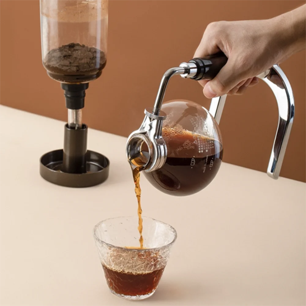 TCA-5 Glass Siphon Coffee Maker - 3 Cup Professional Brewing System - Stylish and Durable For Home Dorm Office Coffee Shop