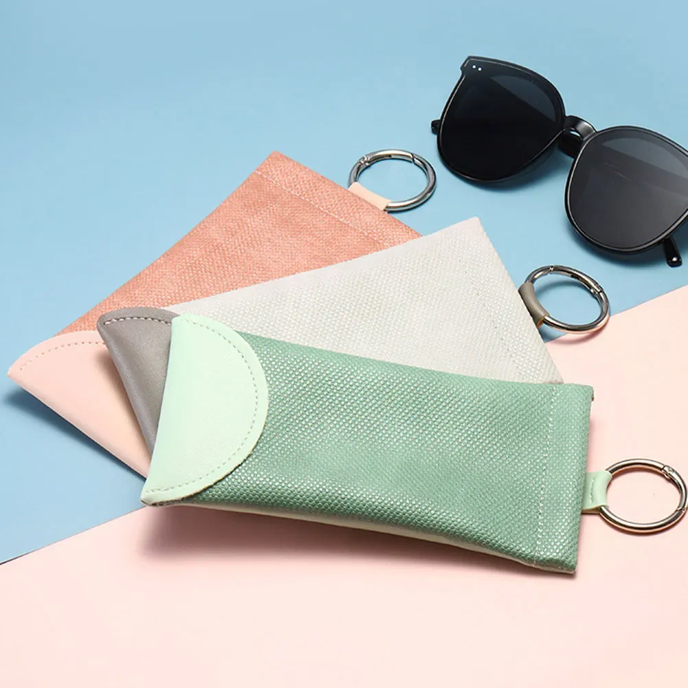 3 قطع من حقيبة تخزين النظارات السميكة من البولي يوريثان، حقيبة تنظيم متينة ومدمجة للاستخدام اليومي والسفر